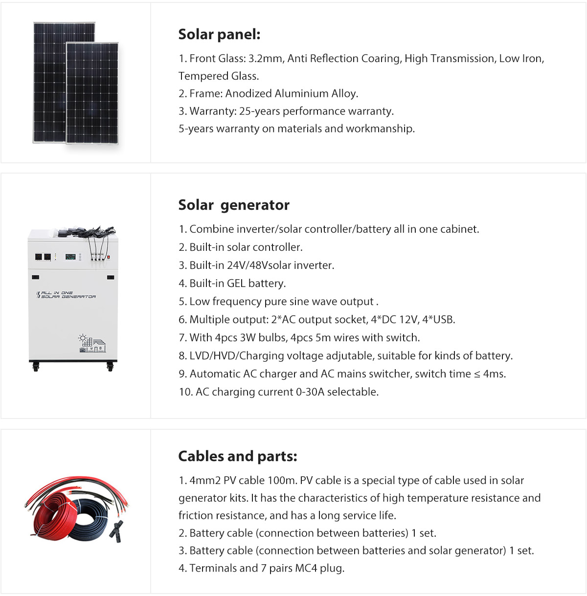 ESS 2KW-7KW Solar Generator System